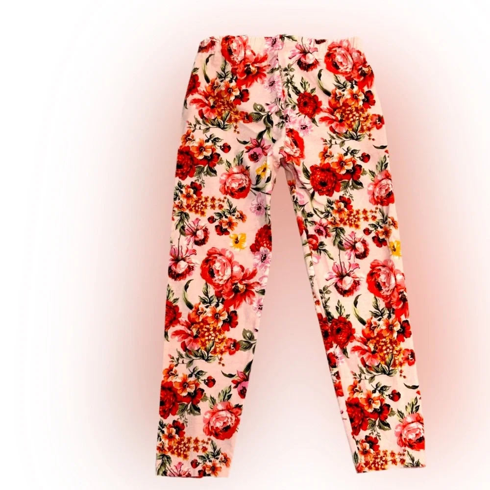 Old Navy Toddler Girl 4T Pink Floral Full-Length Leggings